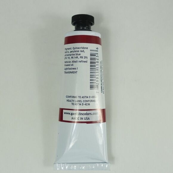 Gamblin Artist Oil Colors Alizarin Permanent 37ml Series 3 - Picture 2 of 5